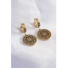 316L Çelik Gold Renk Lotus Kadın Küpe