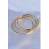 316L Çelik Gold Renk 3'lü Ajda Model Kadın 60 mm Bilezik
