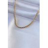 316L Çelik Gold Renk Burgu Model 45 cm Kadın Kolye