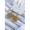 316L Çelik Gold Renk Lotus Model Kadın Küpe