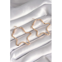 Pirinç Gold Renk Yıldız Model Kadın Küpe