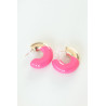 CCB Pembe Gold Çift Renk Küpe