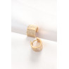 Pirinç Gold Renk Taşlı Minimal Küpe