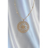 316L Çelik Zincir Gold Renk Lotus Model Kolye