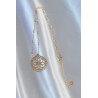 316L Çelik Zincir Gold Renk Lotus Model Kolye