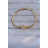 Pirinç Gold Renk Zirkon Taşlı Charm Bileklik