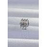Pirinç Gümüş Renk Yonca Earcuff Küpe
