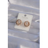 XUPİNG Rose Renk Oval Zirkon Taşlı Burgu Model Küpe