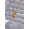 316L Çelik Zincir Gold Renk Zirkon Taşlı Göz Figür Tarot Kolye