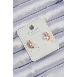 Xuping Rose Renk İncili Tırtıklı Küpe