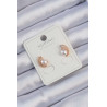 Xuping Rose Renk İncili Tırtıklı Küpe