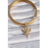 Pirinç Gold Renk Zirkon Taşlı Anka Kuşu Model Ajda Charm