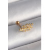 316L Çelik Gold Renk Zirkon Taşlı Dal Tragus Piercing