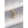 316L Çelik Gold Renk Zirkon Taşlı Çiçek Model Tragus Piercing