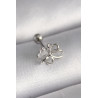 316L Çelik Gümüş Renk Zirkon Taş Detay Kurdele Model Tragus Piercing