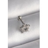 316L Çelik Gümüş Renk Zirkon Taşlı Yıldız Model Tragus Piercing