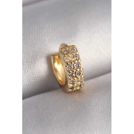 316L Çelik Gold Renk Zirkon Taşlı Tragus Piercing