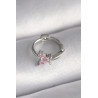 316L Çelik Gümüş Renk Pembe Zirkon Taşlı Kelebek Model Tragus Piercing