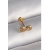 316L Çelik Gold Renk Zirkon Taşlı Sonsuzluk Model Tragus Piercing