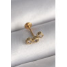 316L Çelik Gold Renk Zirkon Taşlı Tragus Piercing