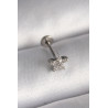 316L Çelik Gümüş Renk Zirkon Taşlı Yıldız Model Tragus Piercing