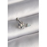 316L Çelik Gümüş Renk Zirkon Taşlı Sallantı Kalp Detay Tragus Piercing