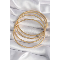 316L Çelik Gold Renk 4'lü 60 mm Ajda Model Kadın Bilezik