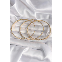 316L Çelik Gold Renk 65 mm Burma Ajda Model Kadın Bilezik