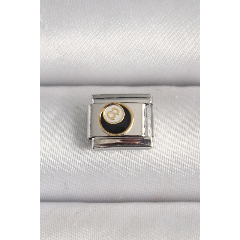 316L Çelik Gümüş Renk 8 Ball İşlemeli Nomination Charm