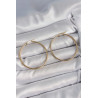 316 Çelik Gold Renk 43 mm Halka Model Kadın Küpe