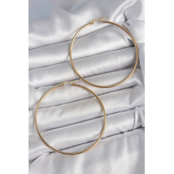 316 Çelik Gold Renk 63 mm Halka Model Kadın Küpe