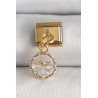 316L Çelik Gold Renk Sallantı Zirkon Taşlı Balina Model Nomination Charm