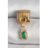 316L Çelik Gold Renk Sallantı Kare Yeşil Zirkon Taşlı Nomination Charm