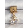 316L Çelik Gold Renk Sallantı Zirkon Taşlı Kiraz Model Nomination Charm
