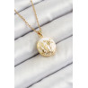 316L Çelik Zincir Açılabilir Sanatsal Vintage Çiçek Model Gold Renk Kadın Kolye