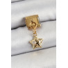 316L Çelik Sallantılı Zirkon Taşlı Yıldız Model Gold Renk Nomination Charm