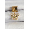 316L Çelik Sallantılı Zirkon Taşlı Kelebek Model Gold Renk Nomination Charm