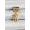 316L Çelik Sallantılı Zirkon Taşlı Ayıcık Model Gold Renk Nomination Charm