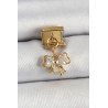 316L Çelik Sallantılı Zirkon Taşlı Fiyonk Model Gold Renk Nomination Charm