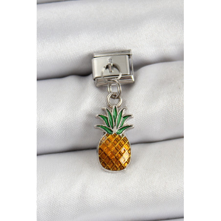 316L Çelik Sallantılı Ananas Model Gümüş Renk Nomination Charm