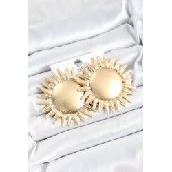Pirinç Güneş Model Gold Renk Kadın Küpe