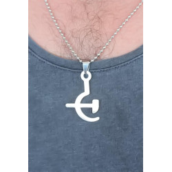 Silver Renk Metal Orak ve Balta Figürlü Erkek Kolye