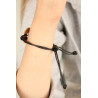 HOPE (Umutlu) Siyah Deri İpli Unisex Mood Bileklik