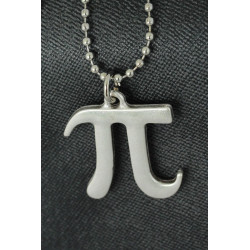 Pi Sayısı Tasarımlı Metal Erkek Kolye
