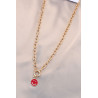 Yeni Sezon Kırmızı Renk Smile Model Retro Gold Metal Kolye