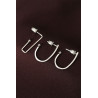 küpeGeometrik Model Gümüş Renk Metal Çoklu Küpe