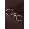 Düğüm Model Gümüş Renk Metal Çoklu Halka Küpe